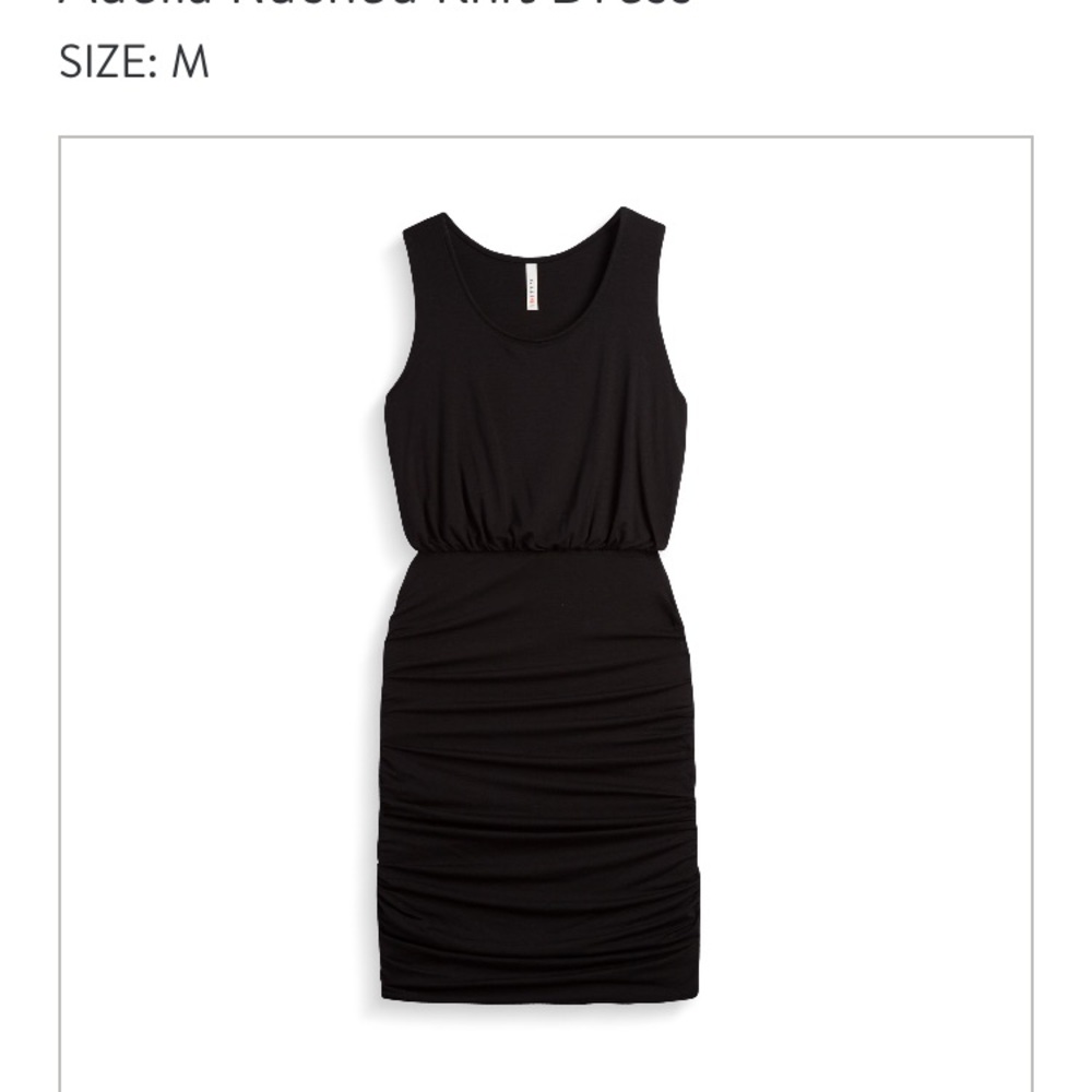 Ruched black dress